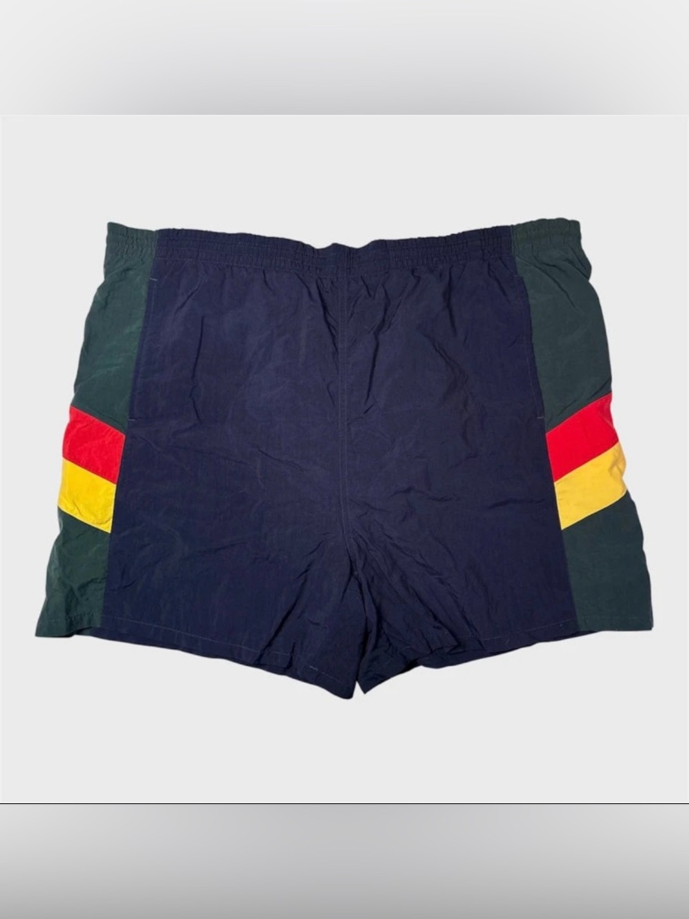 Vintage ProSpirit Colorblock Swim Trunks Large Navy 90s retro vacation beach